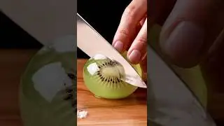 ASMR Jelly Glass Kiwi Slicing Sounds