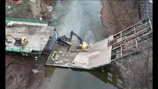 DRONE FOOTAGE: A look from Skyview9 at the Washington Avenue Bridge collapse