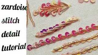 Zardosi sequence tutorial easy step by step explanation in aari work