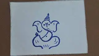 Ganesha drawing from letter S/Easy Ganesha drawing from letter 'S'/Easy Ganesha drawing