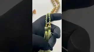 Natural Baltic Amber 53g. Milky White Islamic Prayer Rosary Barrel Beads #amber  #tasbih  #beads