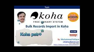 Bulk records import in koha |how to bulk import patrons record in koha #infomrk #lis #blis
