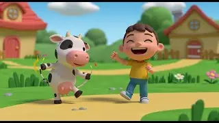 Baby Moo Moo Dancing | Fun Cow Dance Song for Kids | Nursery Rhymes and Learning Songs
