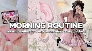 morning routine for teens before going to school🌸| be productive✨| softcore