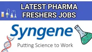 Freshers Job opportunity at Syngene international| Reasearch department #freshersjobs