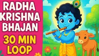 30 Minutes Krishna Bhajan for Kids | Radha Krishna Loop Song | Shri Krishna Govind Hare Murari