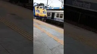 fast, slow departures of 2 trains at mira road