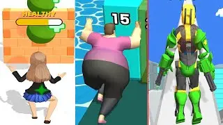 Run Healthy vs Fat Pusher vs Full Metal 3D Gameplay
