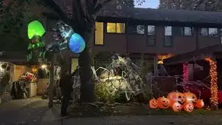 【 4K 】🇨🇦 BURNABY HALLOWEEN FESTIVAL DECOR | Canada | Metro Vancouver