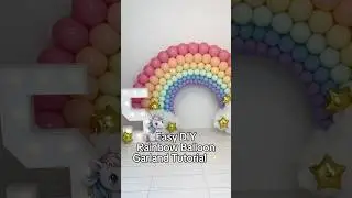 Easy DIY Rainbow Balloon Arch Tutorial | Colorful Balloon Garland for Parties 🌈
