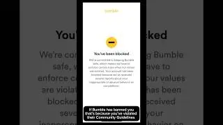 How to get unbanned from Bumble #bumblee #bumbleaccount #bannedaccount