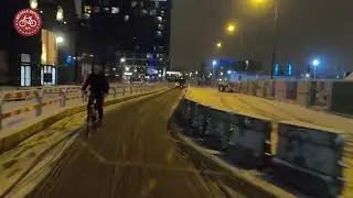 Evening ride in the snow. Utrecht (NL)