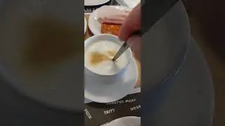 How to add sugar into cappuccino coffee - short video viral