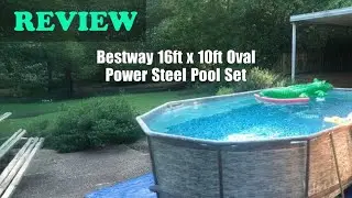 Bestway 16ft x 10ft x 42in Oval Power Steel Above Ground Swimming Pool - Review 2025