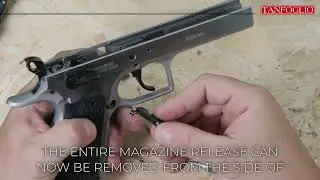 Tutorial by PF Shooting - Smontaggio pulsante sgancio caricatore pistola Tanfoglio per mancini.