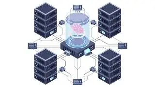 AI Server Room Artificial Intelligence Isometric Loop Animation - Elements | After Effect Template