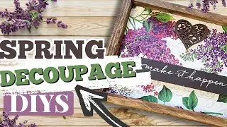 Floral Decoupage | Budget-Friendly Spring Crafts | Rice Paper and Napkins