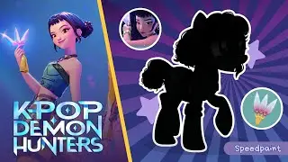 Turning characters from Kpop Demon Hunters into MLP characters - Zoey (Speedpaint and Base Edit)
