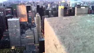 At the ledge of the Empire State Building.
