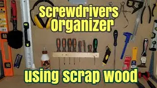 Tools holder organizer using scrap wood