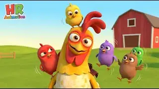 Five Little Chicks | Cute Cartoon Poem for Kids 🐣 | Learn to Count & Sing
