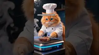 Cat chef make steak😻 #shorts #shortvideo #cat #catshorts #animasulucu