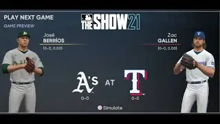 MLB The Show 21 Texas Rangers Franchise Yr 4 gms 1-6