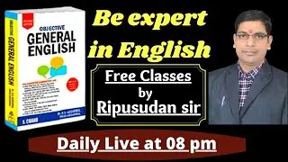 Free Live Class on Error Detection Set 10 (01-25) from Objective General English by Ripusudan Sir