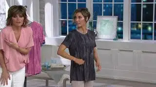 Lisa Rinna Collection Printed Knit Top with Back Detail on QVC