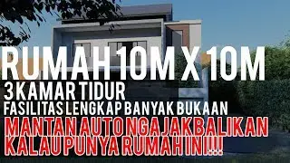 Rumah 10m x 10m, Design Rumah Minimalis, Banyak Bukaan & Banyak Spot NYAMAN dalam Rumah