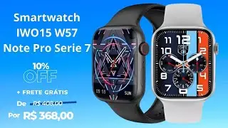 Smartwatch IWO 15 W57 Note Pro Serie 7 Com NFC Comando de Voz Tela Full HD 45mm