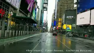 New York 4K S01E47 Manhattan April 2020, 42nd Street Times Square, Chrysler Building