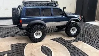 UPGRADING + CRAWL TEST! 1/18 Scale FMS FCX18 Toyota LC80 RC Car- Injora Rims + 62mm x 22mm AT Tires