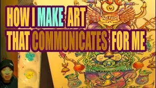 How My Art Speaks Deeper For ME (Totemic original mixed media creature art)