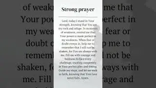 #strongprayer #strengthfromGod #faithsteps Walk in God&rsquo;s strength and courage today 🙏💪