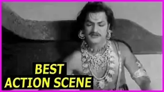 NTR Best Action Scenes In Bhookailas Telugu Movie | ANR, Jamuna, Raja Sulochana