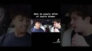 JB hides at the back of car while driver asks fans what they think about him.