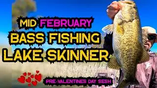 LAKE SKINNER Bass Fishing Mid February Pre Valentines Day #fishing #lakeskinner #jangomike