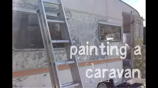 How to paint a caravan with Rustoleum Combicolor - Doing up Daisy