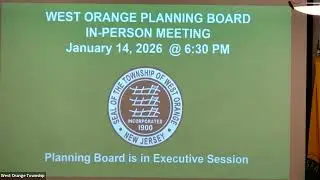 West Orange Planning Board - January 14, 2026