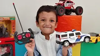 Toy Cars 🚗 | Kid Cucudu Pretend play with RC police car | unboxing RC Police Jeep for kids