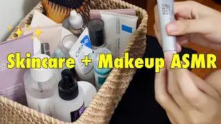 Skincare + Makeup Soft ASMR | Clean Brushes 🎧🧴💄