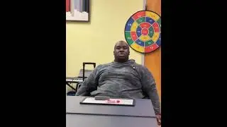 This Is Josh Houston He Looks Up At The TV Down To Him