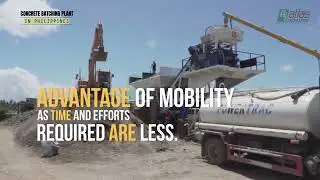 30 cbm mobile concrete batch plant working