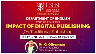 J.N.N. Webinar - Impact of Digital Publishing on Traditional Publishing - Department of English