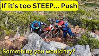 Husqvarna TE300 - Steep, Rocky and tough climb