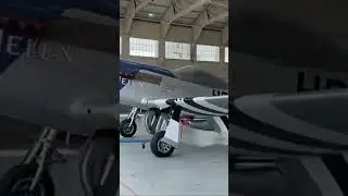 G-BIXL (Miss Helen) being pushed into hangar, IWM Duxford