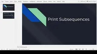 Print All Subsequence using Recursion