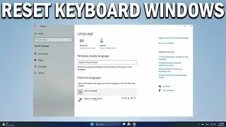 How To Reset Keyboard Settings to Default in Windows 10