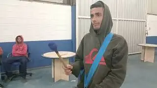Paseio por dentro da bateria - Oficina de Bateria da Sanguel Azul